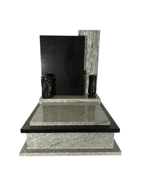 URNOVÝ POMNÍK VISCONT WHITE / PREMIUM BLACK - LÍMEC