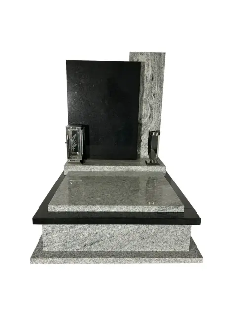URNOVÝ POMNÍK VISCONT WHITE / PREMIUM BLACK - LÍMEC